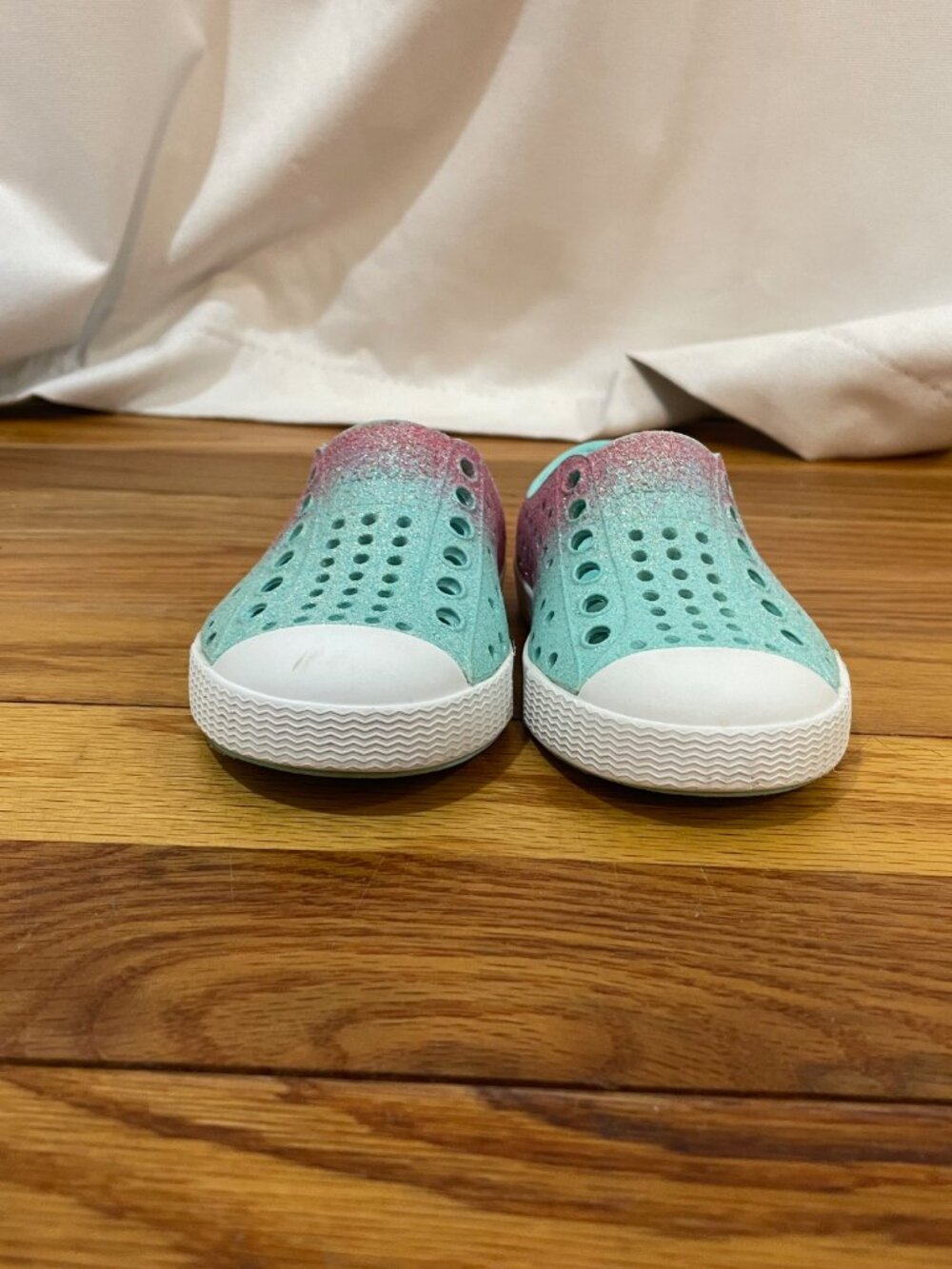 Native Jefferson Bio-Bling Toddler Shoes, Pink/Blue, Size 5 - Picture 8 of 10